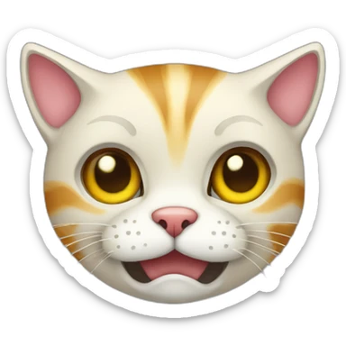 cat with skeleton body and heart sticker