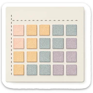 soft pastel gentle habit tracker grid with delicate dotted lines sticker
