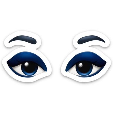 realistic dark blue lips sticker