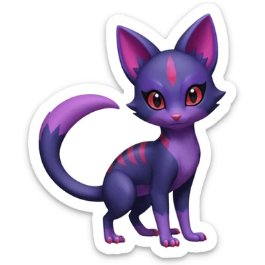 Sneasel-Purrloin-Fakémon-hybrid-creature (full body)  sticker