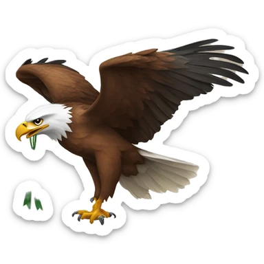 Eagle with bow sticker