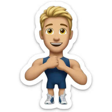 the jock put his hands in the air sticker