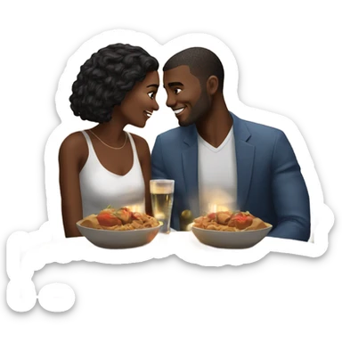 Photo Realistic Romantic date with beautiful couple  sticker