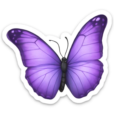 Purple butterfly sticker