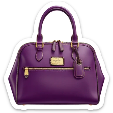 Realistic sugar plum color dooney and bourke satchel purse.  sticker