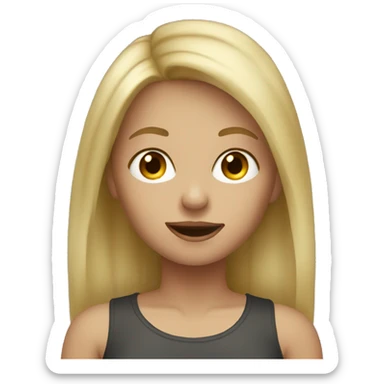 Dirty blonde hair girl sticker