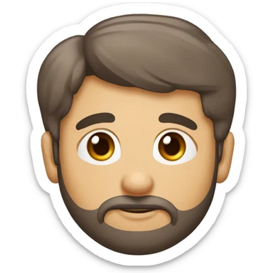 maestro de educacion fisica de piel un poco morena, barba y pelo castaño oscuro, ojos marrones y viste con camiseta de maga corta y silbato sticker