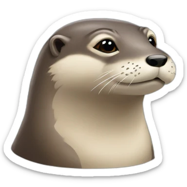 Loutre sur une poutre sticker