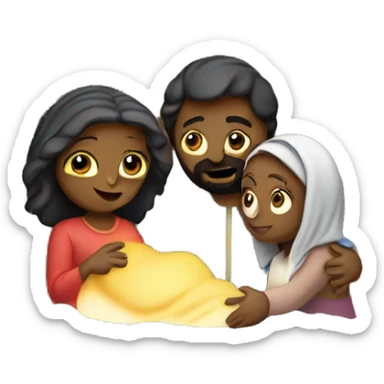 Holy Family at Christmas crib sticker