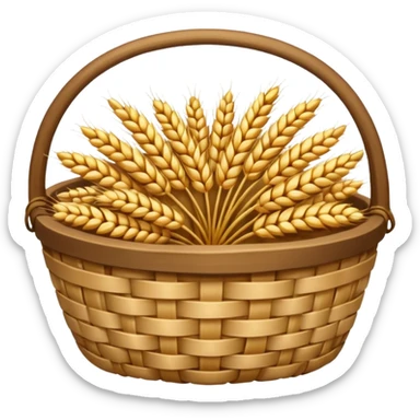 Wheat grain basket sticker