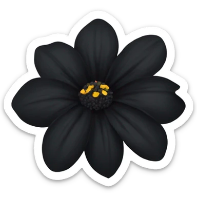 black flower sticker