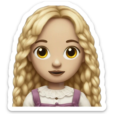A creepy doll sticker