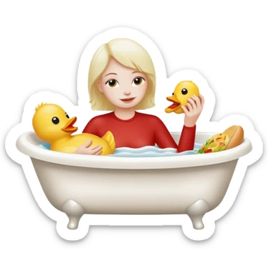 everyday life, bath, food, play sticker