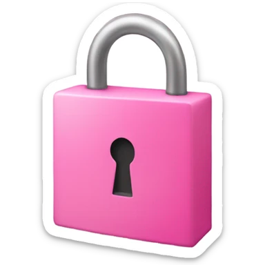 Pink lock sticker