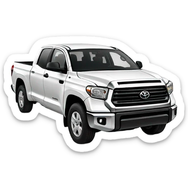 White Toyota tundra sticker