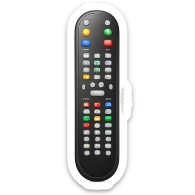 Realistic TV remote control in a  Christmas design.  sticker