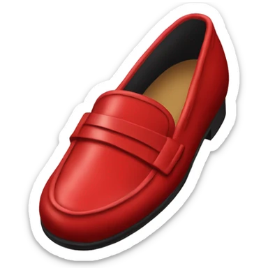 red  elegant loafer sticker