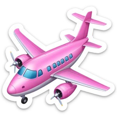 avión rosa sticker