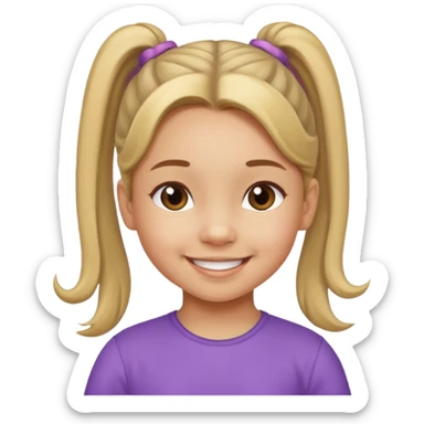 una chica pequeña con una cola  sticker
