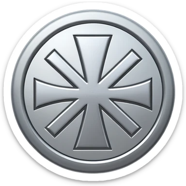silver x-mark in circle sticker