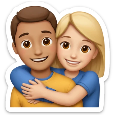 kotz emoji aber von 2 menschen  sticker