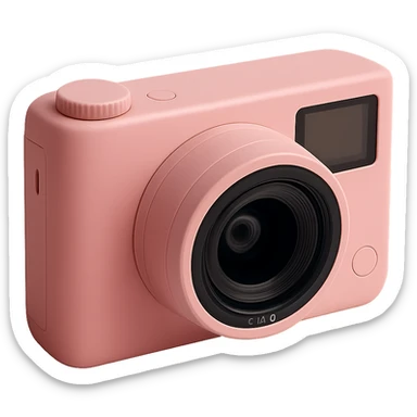 Remove the background, keep the pink camera compact and stylish with a transparent background. sticker