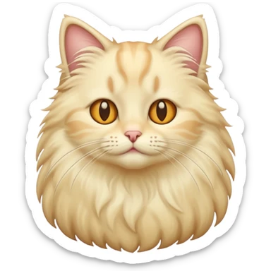 Cream animals sticker