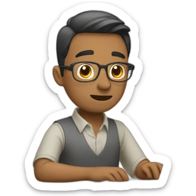 Husband busy in work sticker