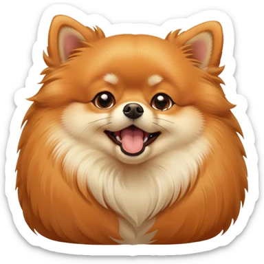 Cinematic Cute Yawning Orange Pomeranian Portrait Emoji, Head tilted slightly with a dramatic, wide-open yawn, showcasing a soft, fluffy orange Fur with a subtle shimmer, floppy ears slightly drooping, round brown eyes barely open in drowsy contentment, Simplified yet irresistibly adorable features, highly detailed, glowing with a soft, cozy glow, high shine, relaxed yet expressive, stylized with a touch of whimsy, bright and endearing, soft glowing outline, capturing the essence of a sleepy yet affectionate companion, so drowsy it feels like it could stretch right out of the screen and curl up for a nap! sticker