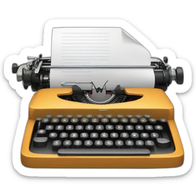 typewriter sticker