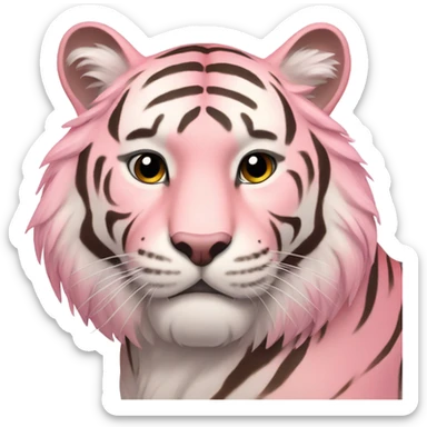 light pink tiger sticker