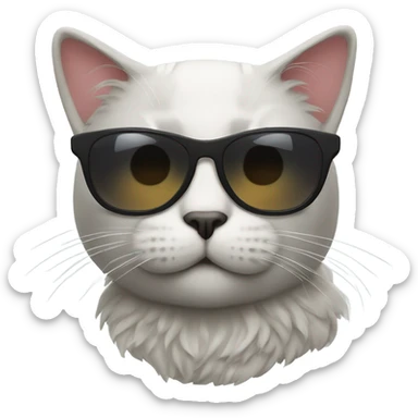 Cat with sunglasses sticker