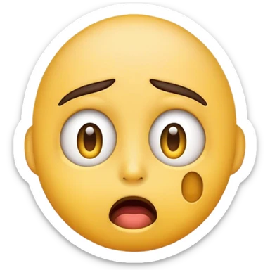 Shocked emoji with sarcasm sticker