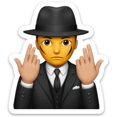 Peux tu me faire un gangster cagouler qui prie  sticker