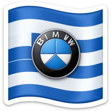 Bmw logo flag sticker