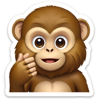 Begging monkey sticker