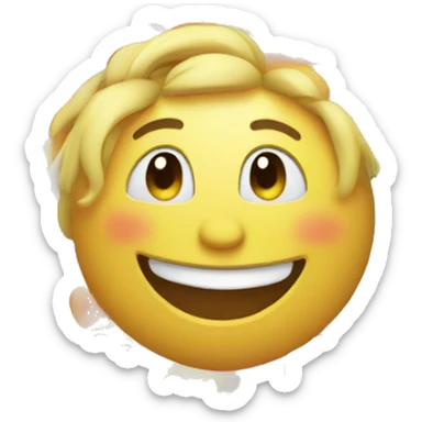 smiling with a lot of hearts and rainbows sticker