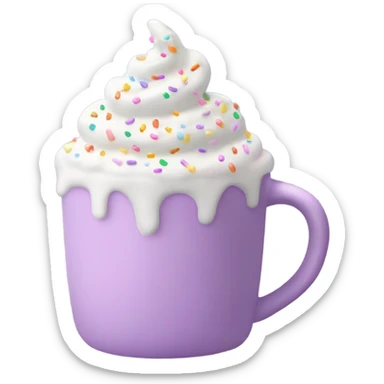 light purple hot chocolate  sticker