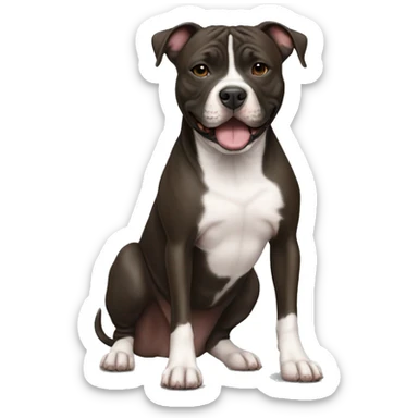 staffordshire bull terrier full body sticker