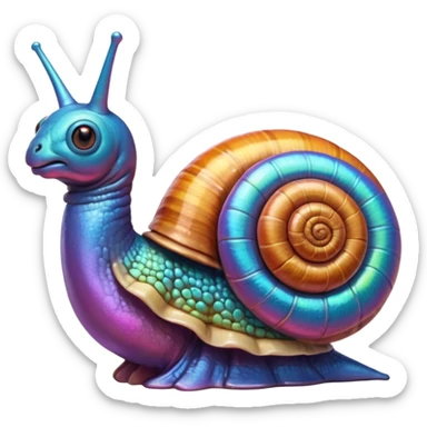 snail + anatomical heart sticker