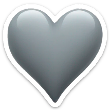 Small aesthetic grey heart sticker