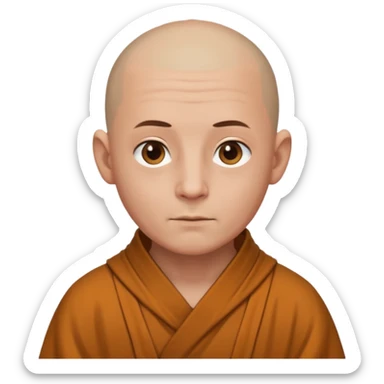 an adult monk  sticker