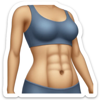 woman's abdomen anatomy sticker