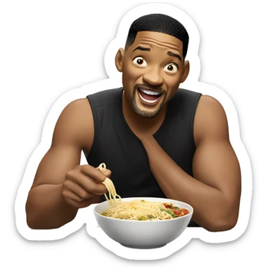 will smith eating noodles sticker