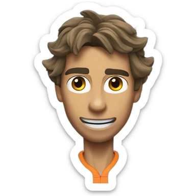 Rafael Nadal playing tennis sticker