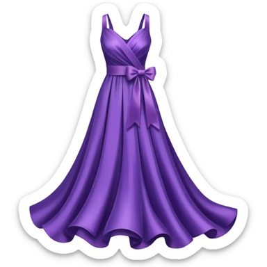 purple ribbon dress sticker