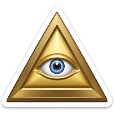 Great seal of the United States of America, the eye into triangle, illuminati symbol sticker