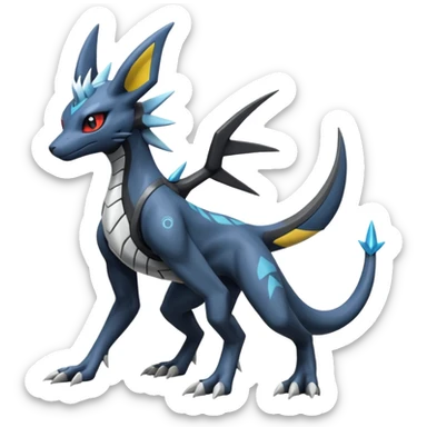 Salandit-Dialga-Umbreon-Silvally-fusion (full body) sticker