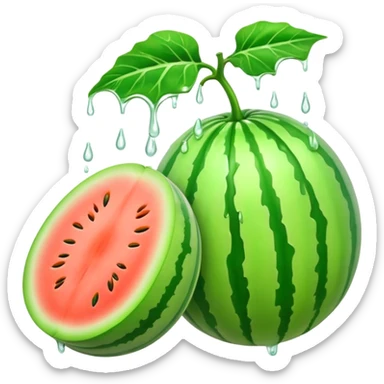 Melons dripping wet sticker