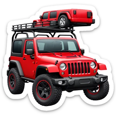 Jeep Wrangler - Jeep (Model Year: 2022) (Iconic colour: Red) sticker